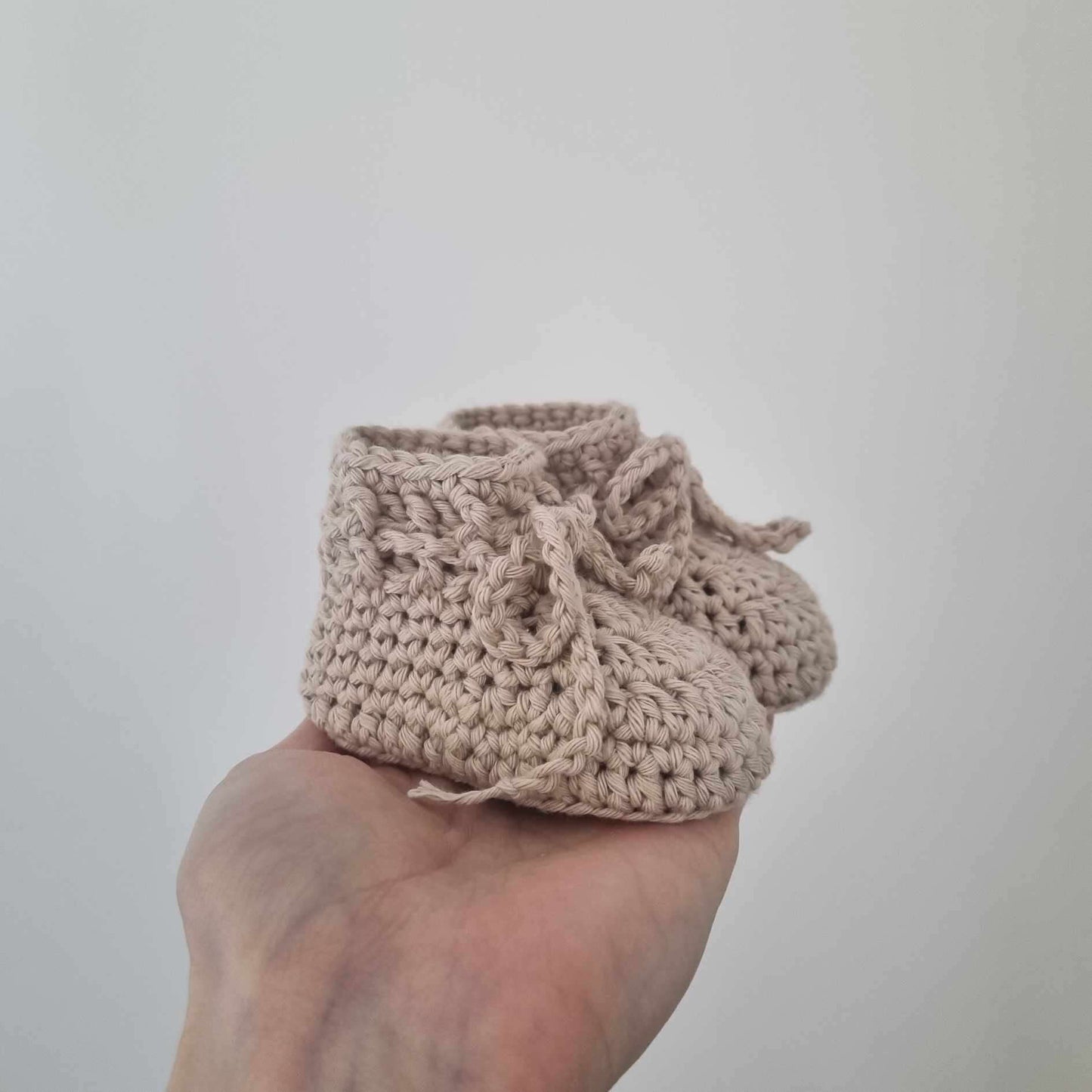 Cotton baby tie booties - 4 colours