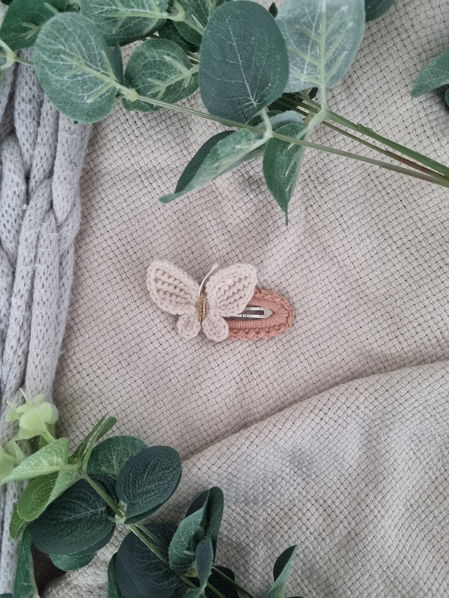 Handmade crochet hair clip - butterfly 🦋