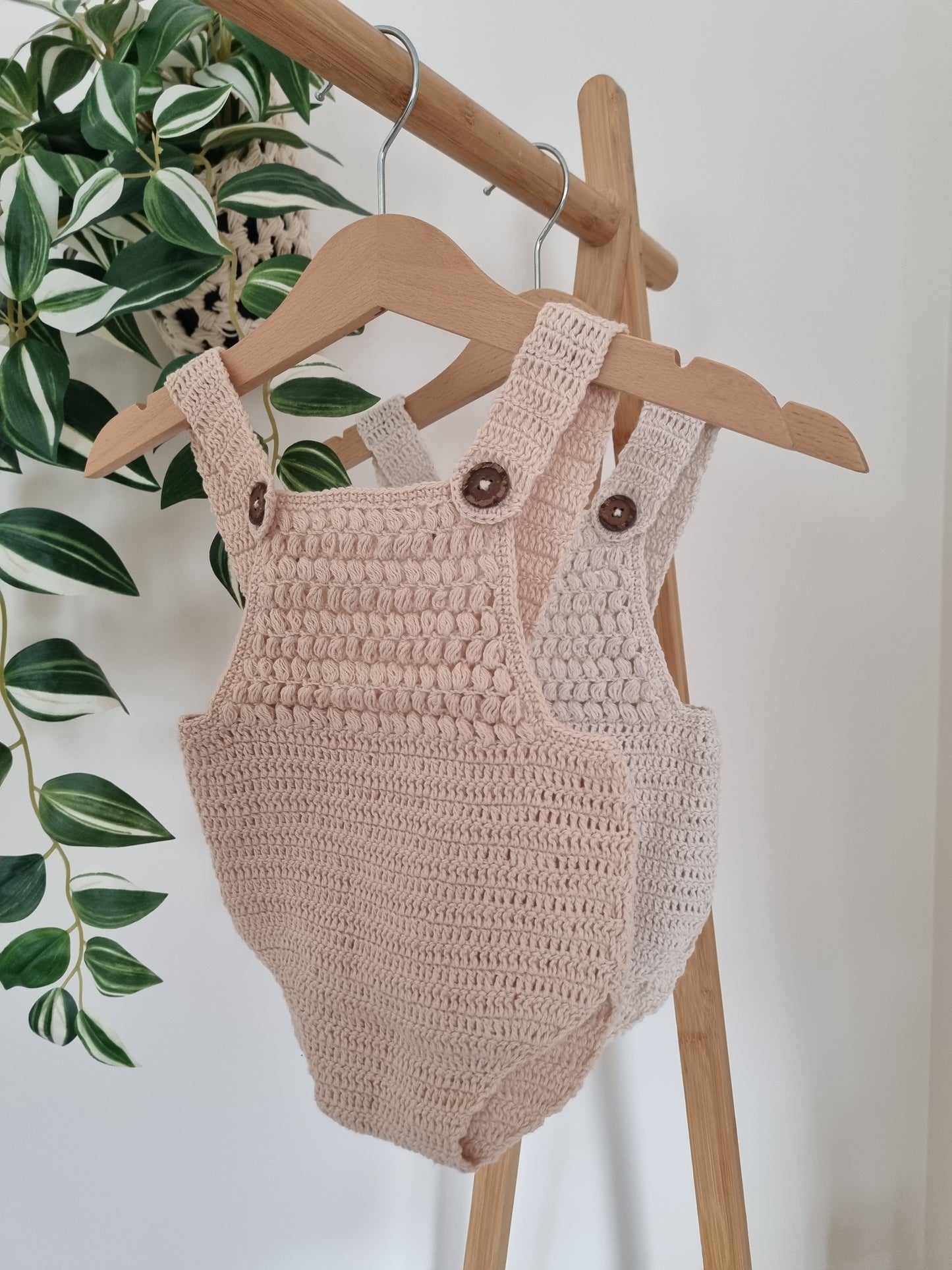 Hand-Crocheted Lightweight Cotton Baby Romper