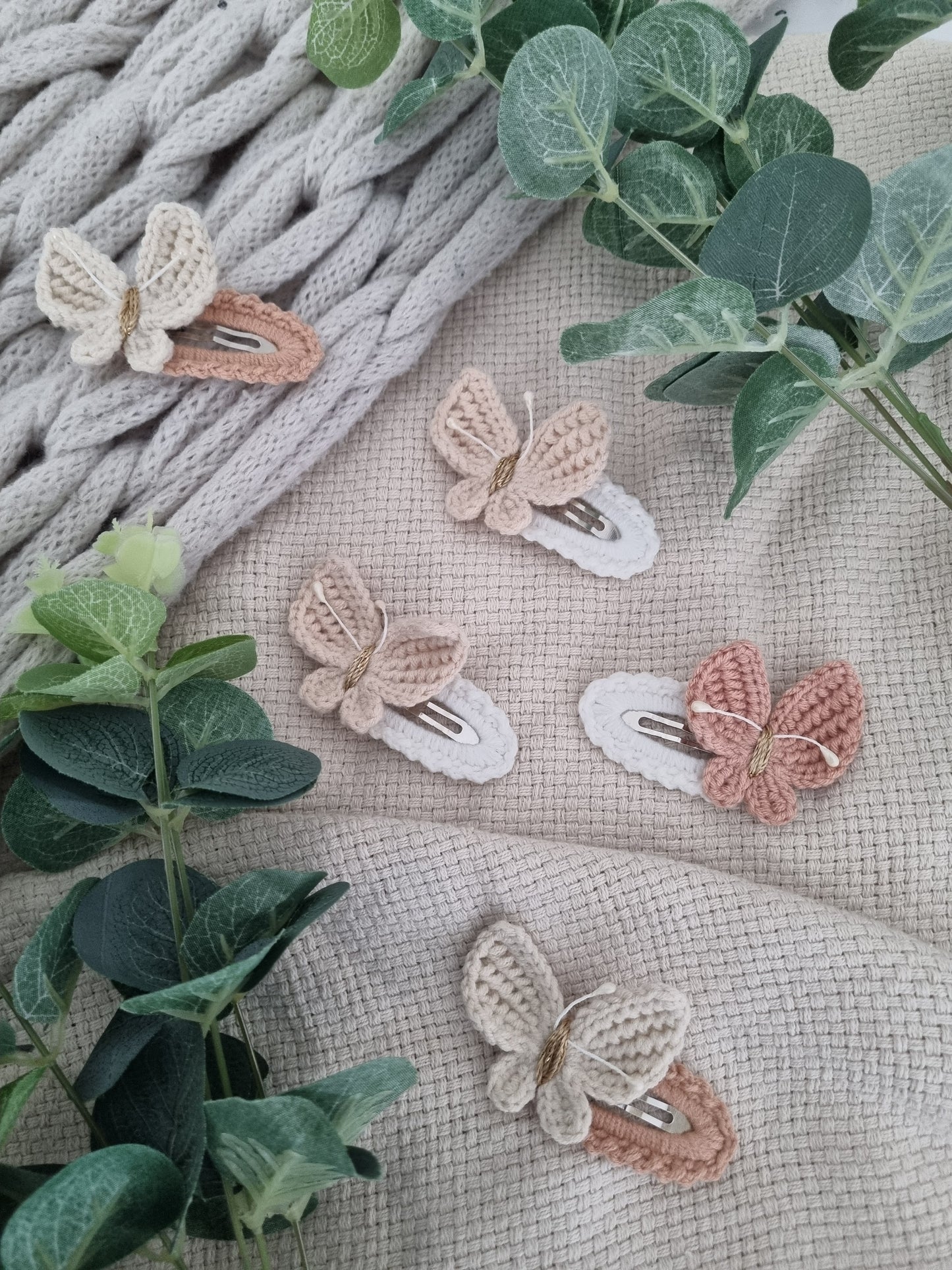 Handmade crochet hair clip - butterfly 🦋