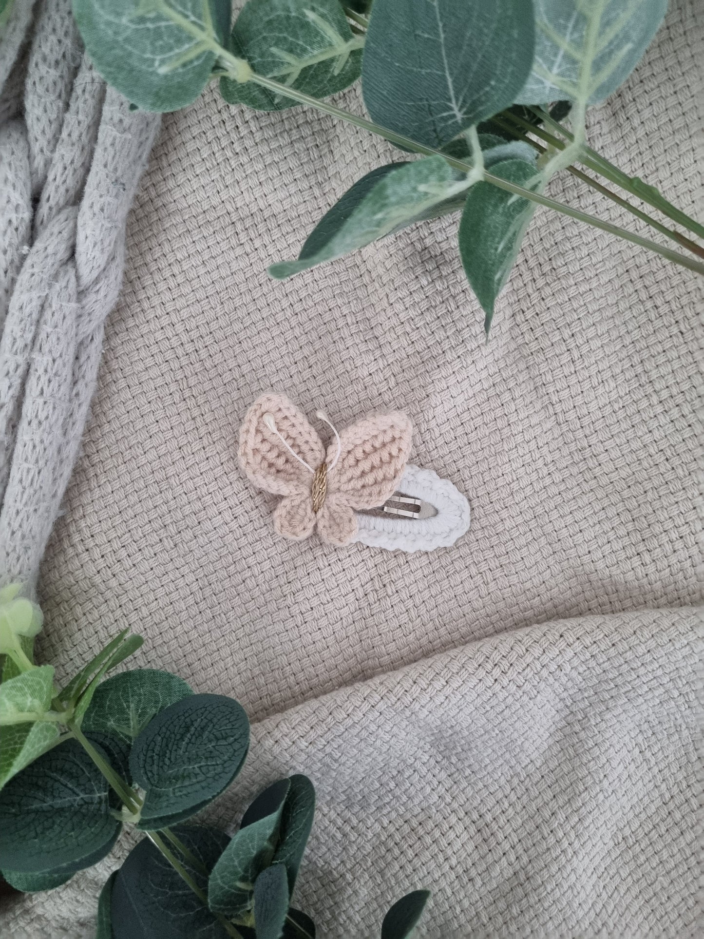 Handmade crochet hair clip - butterfly 🦋