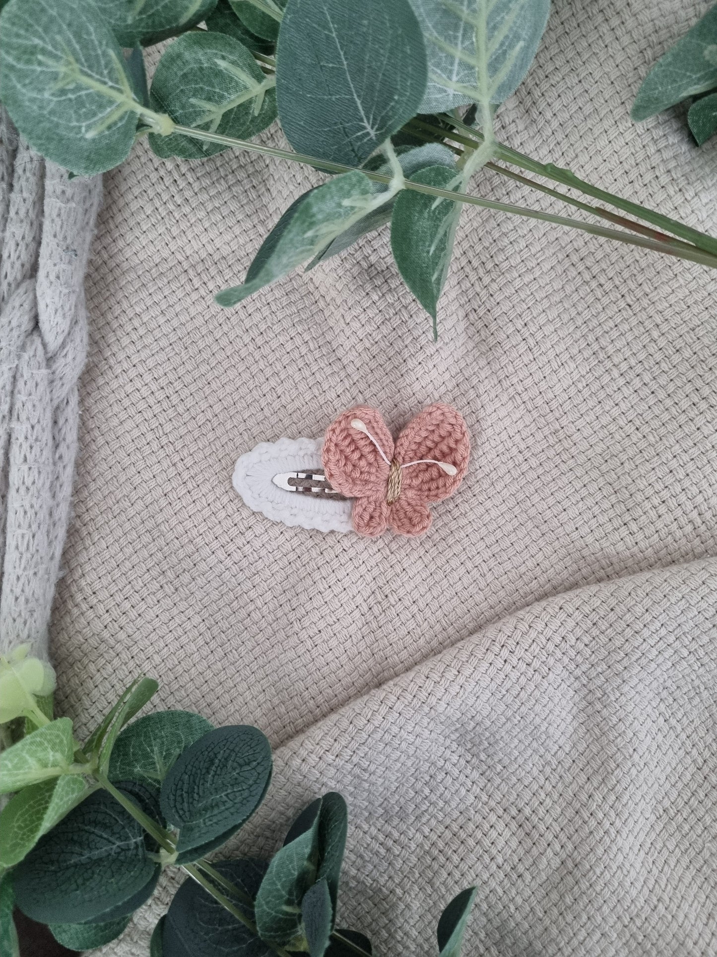 Handmade crochet hair clip - butterfly 🦋