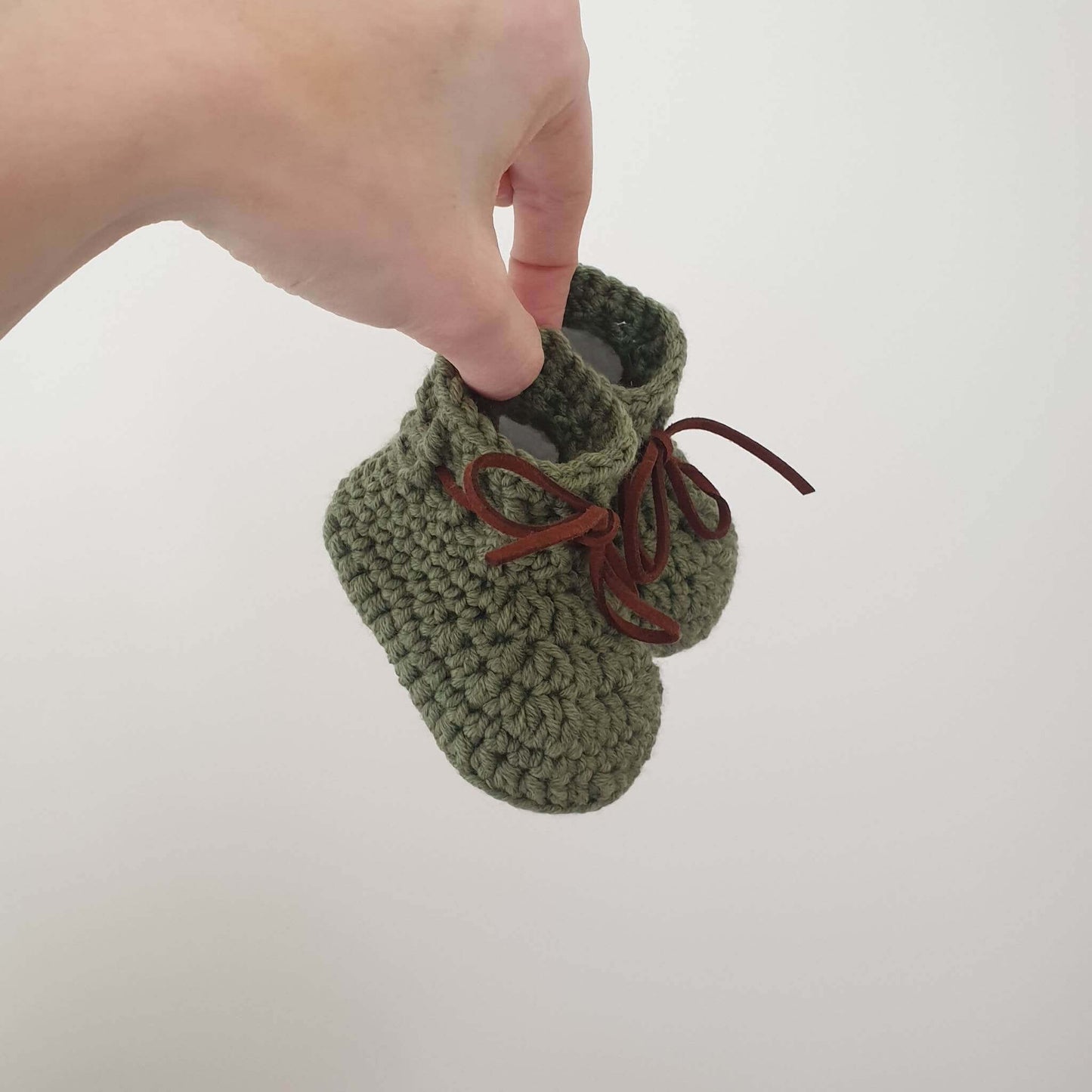 Merino wool baby booties