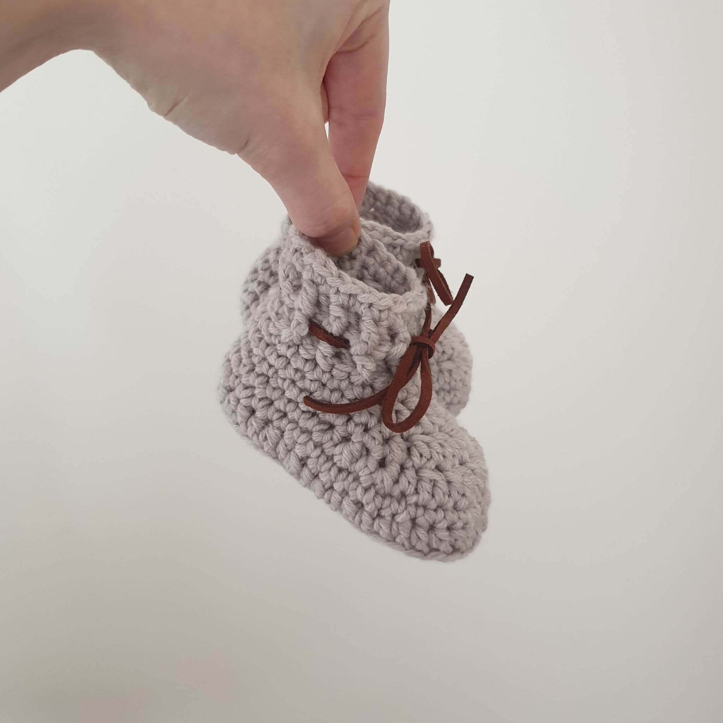 Merino wool baby booties