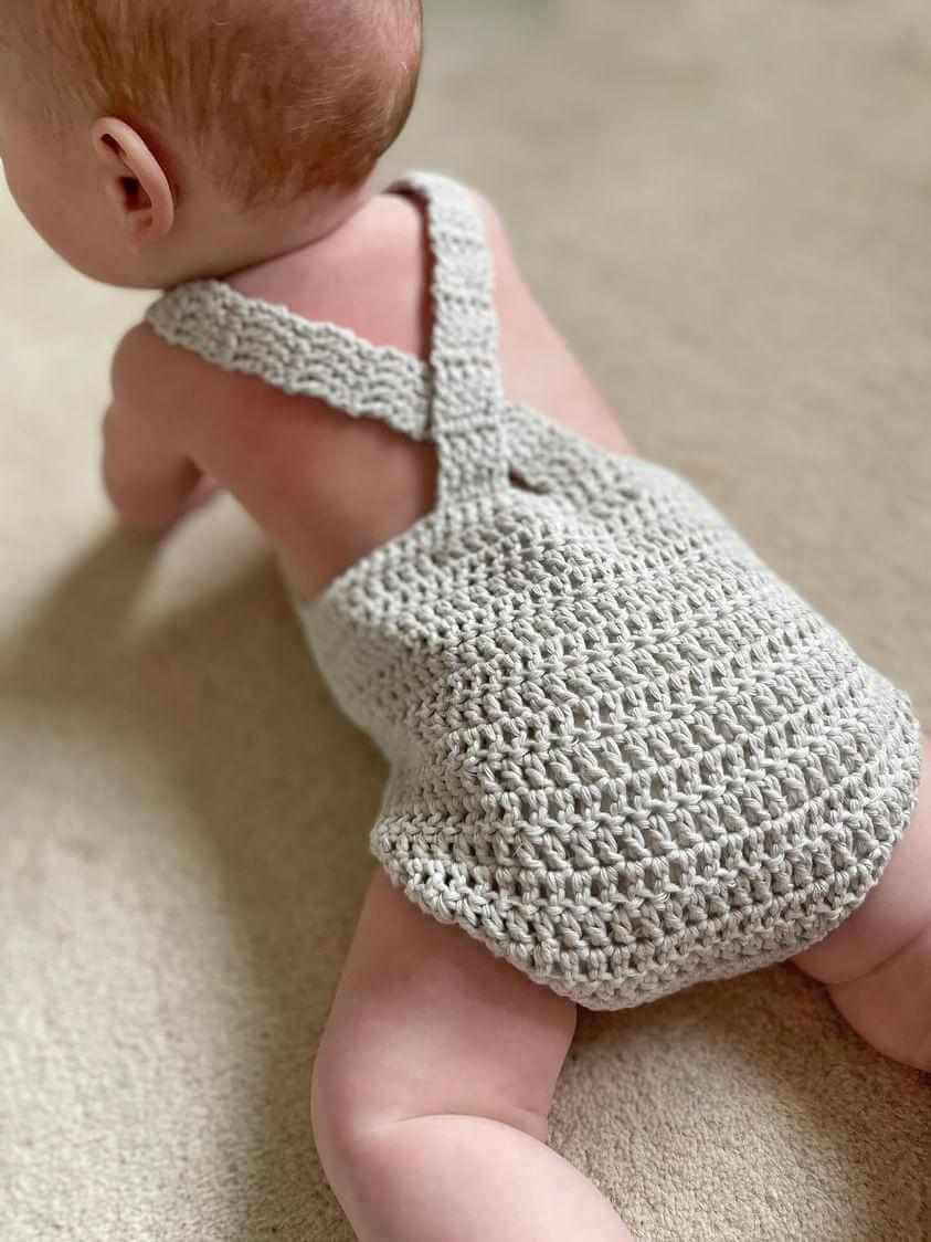 Organic cotton baby romper - 4 Colours