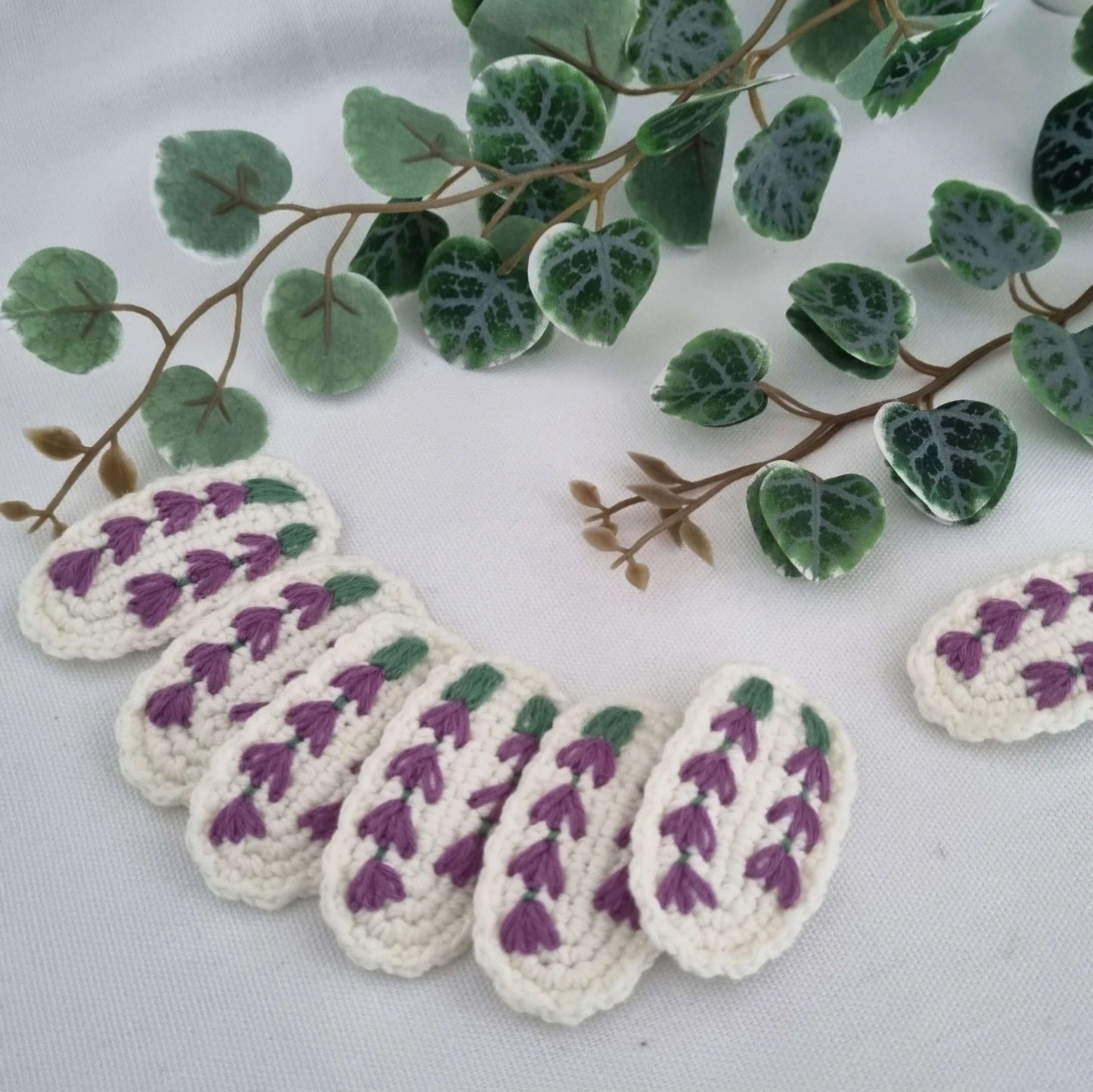 Handmade crochet hair clip - Lavender 🪻