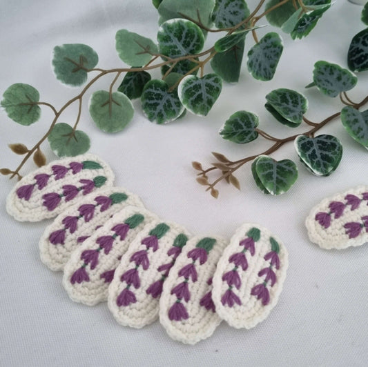Handmade crochet hair clip - Lavender 🪻