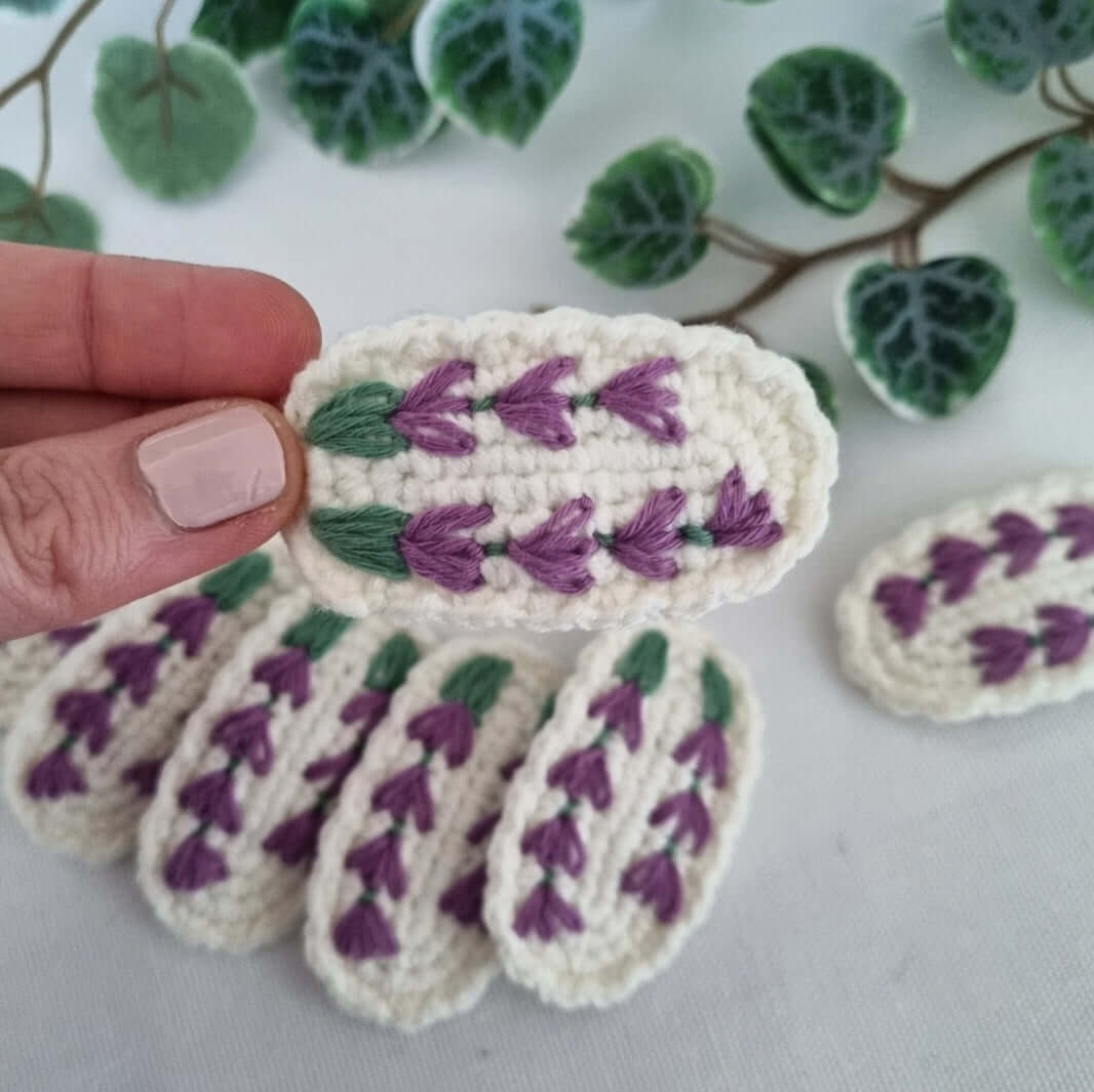 Handmade crochet hair clip - Lavender 🪻