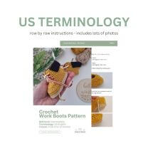 Screenshot of crochet baby work boots pattern - US Terminology