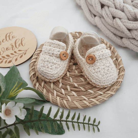 Cotton baby loafers