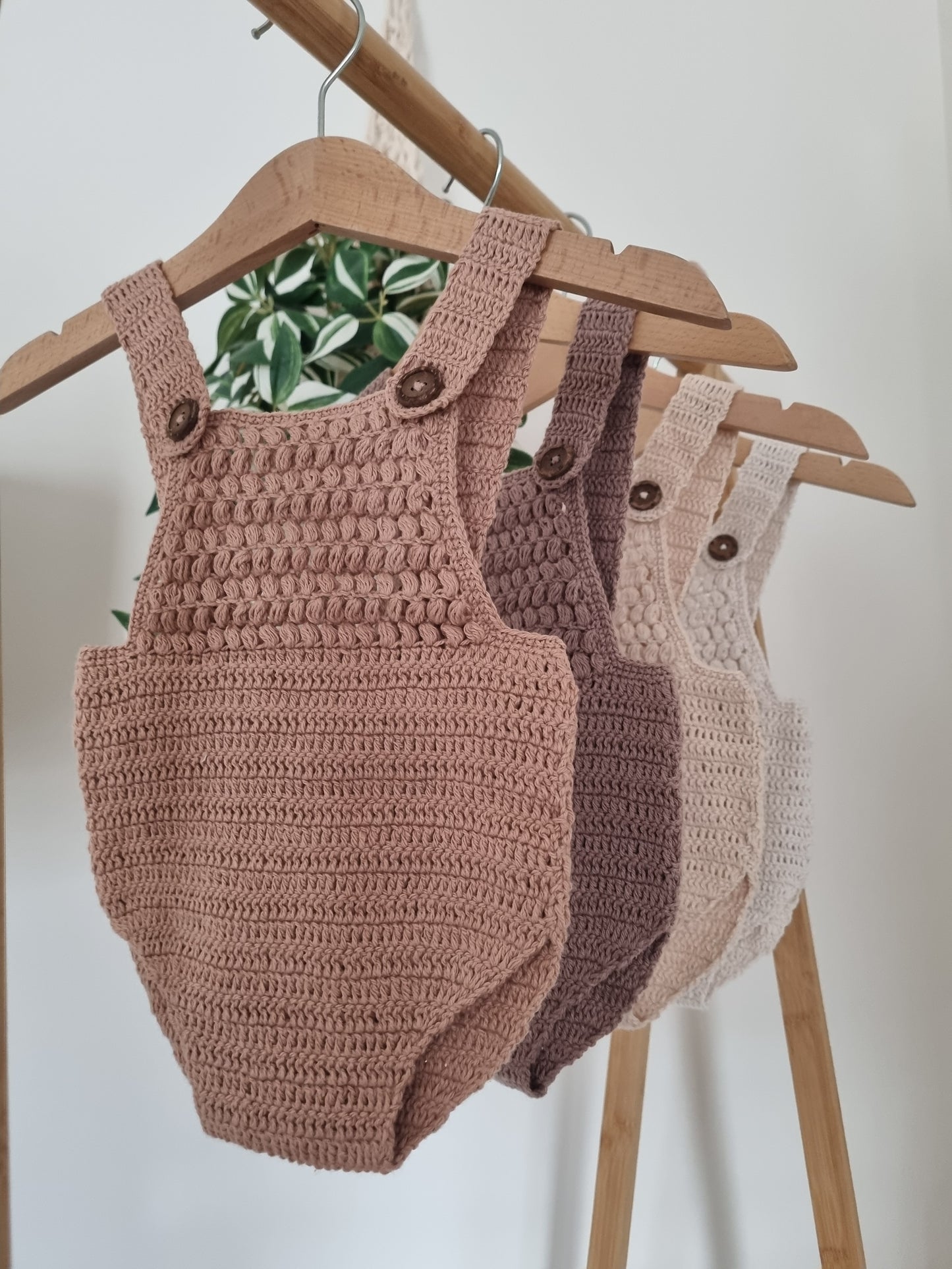 Hand-Crocheted Lightweight Cotton Baby Romper