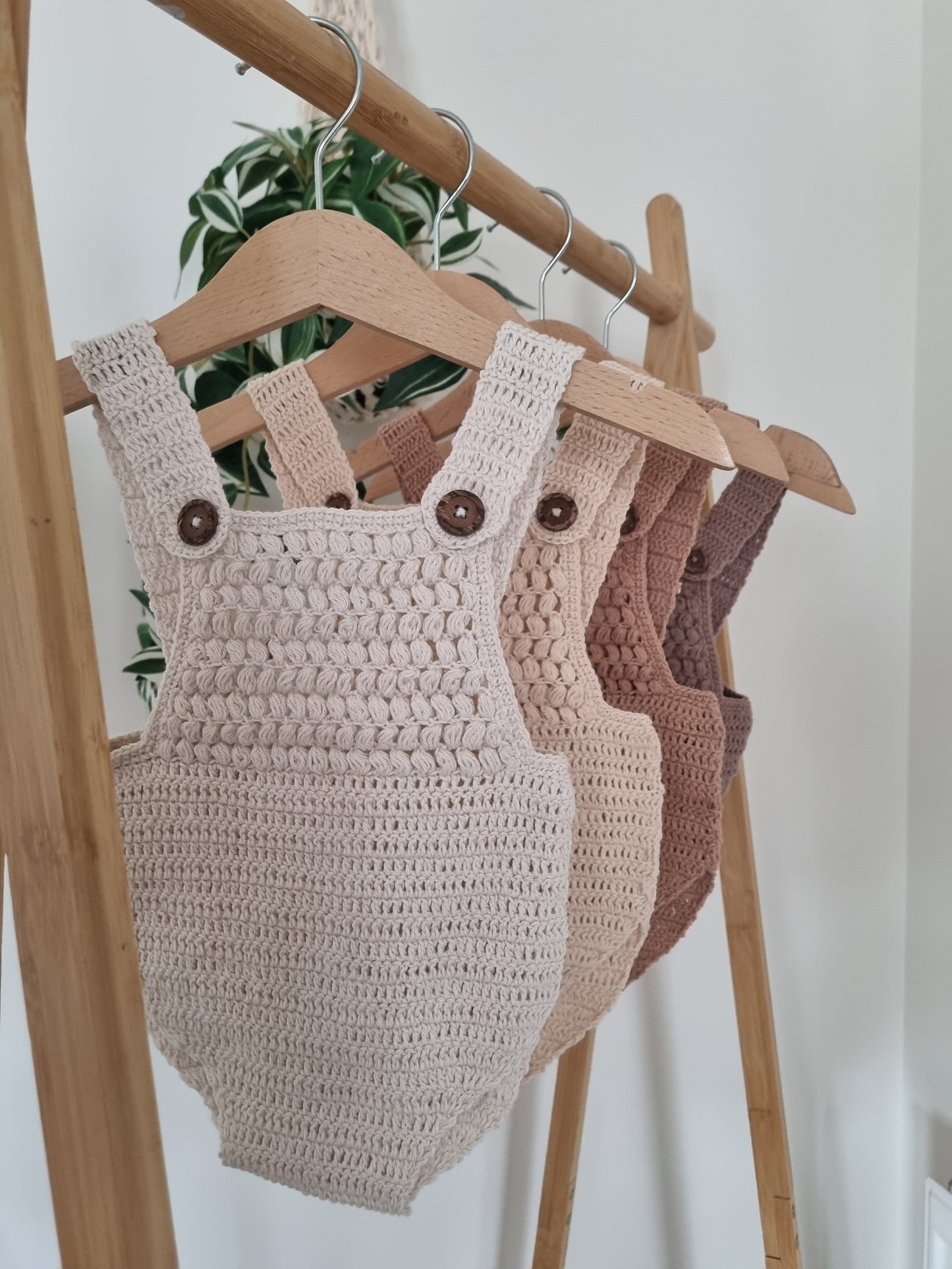 Hand-Crocheted Lightweight Cotton Baby Romper