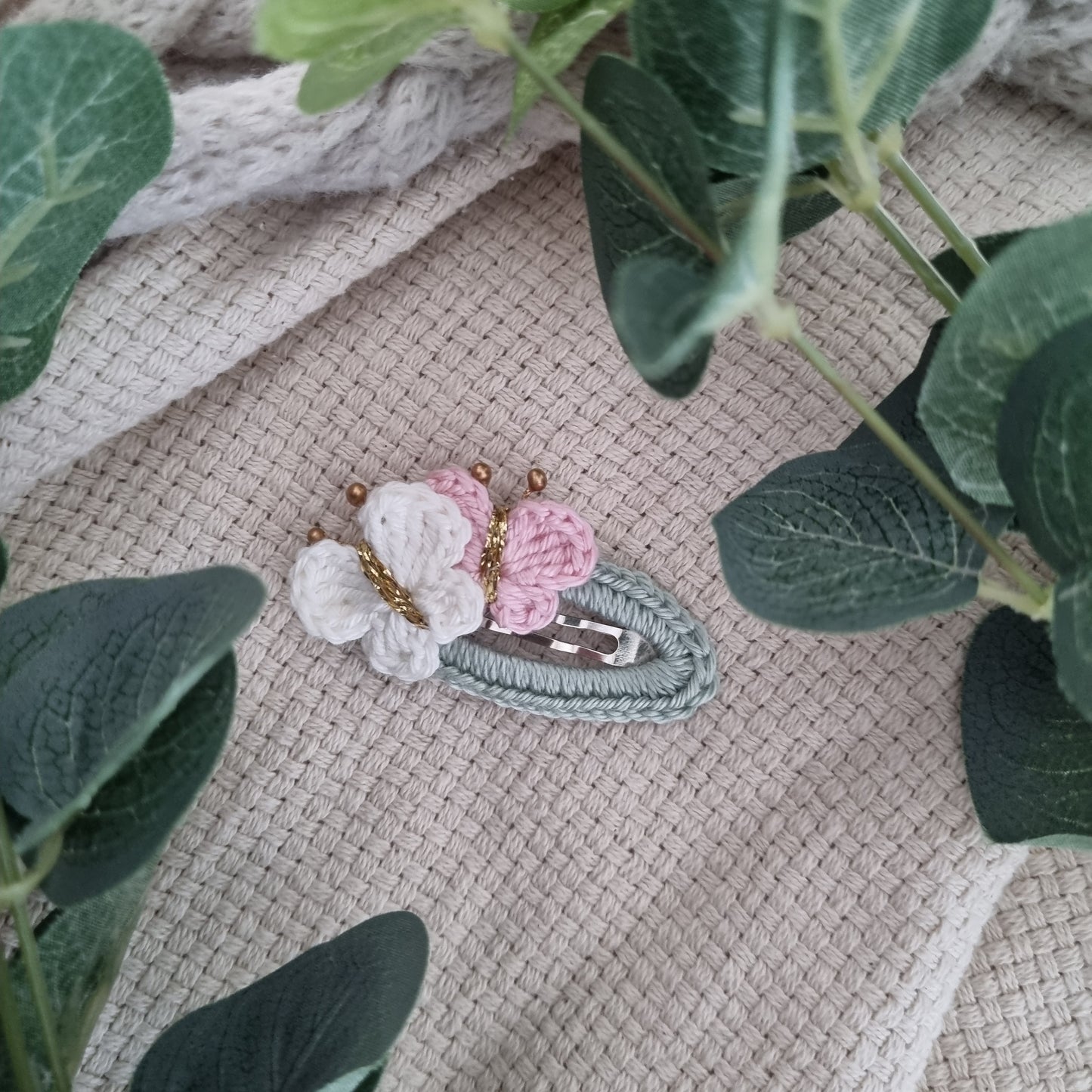 Handmade crochet hair clip - Butterfly 🦋