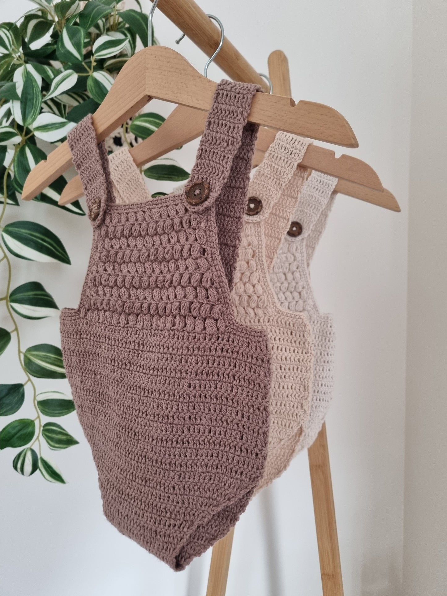 Hand-Crocheted Lightweight Cotton Baby Romper