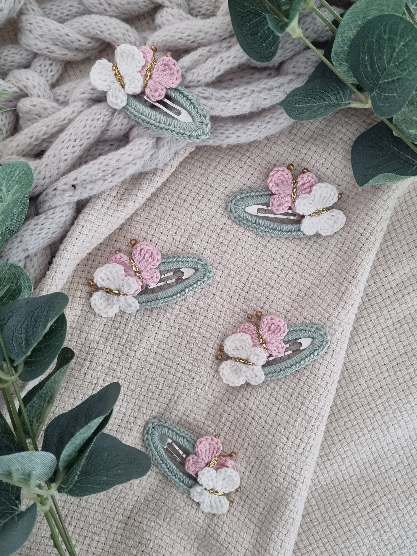 Handmade crochet hair clip - Butterfly 🦋